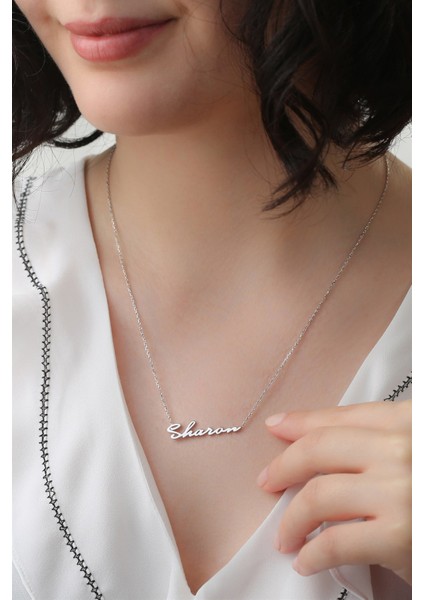 Gümüş Elyazılı Isim Kolye modelleri