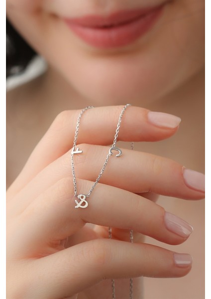 Gümüş Harf Kolye