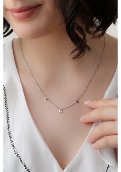 Gümüş Harf Kolye modelleri