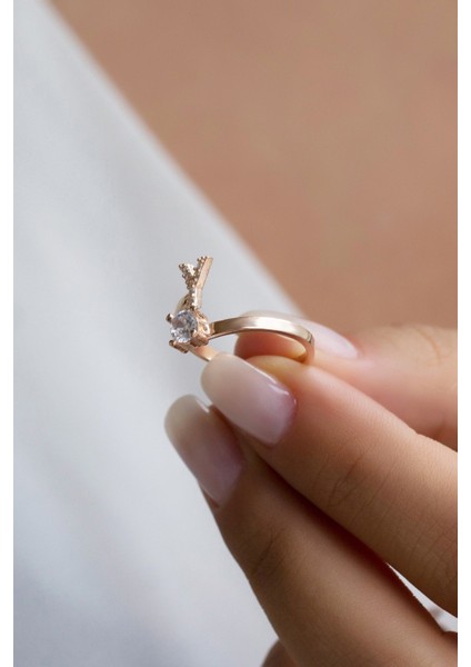 Gümüş Y Harfi Yüzük