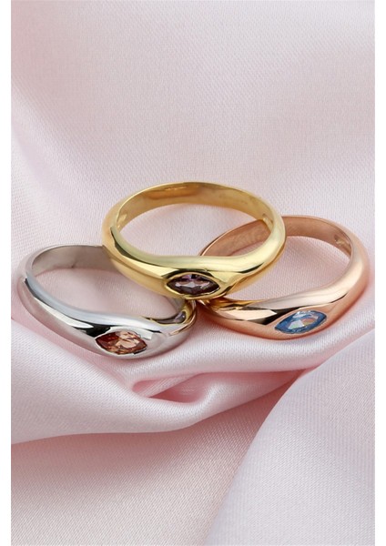 Gümüş Mavi Mekik Taşlı Tasarım Yüzük fırsatları