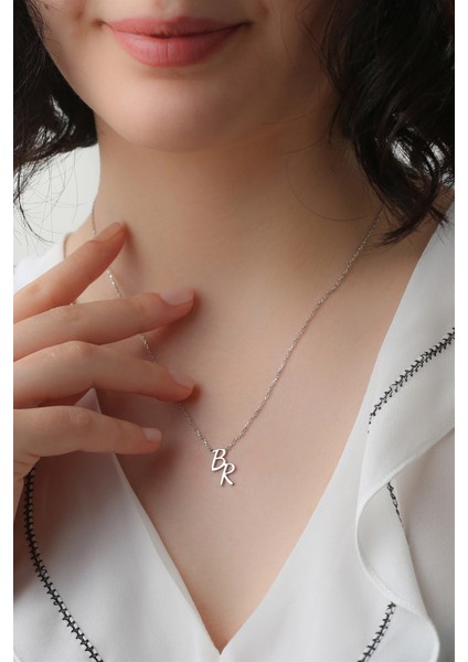 Gümüş Harf Kolye modelleri