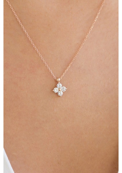 Gümüş Yonca Kolye