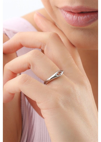 Gümüş Renkli Mekik Taşlı Tasarım Yüzük fiyatları