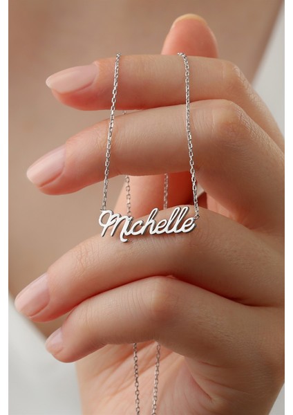 Gümüş Elyazılı Isim Kolye