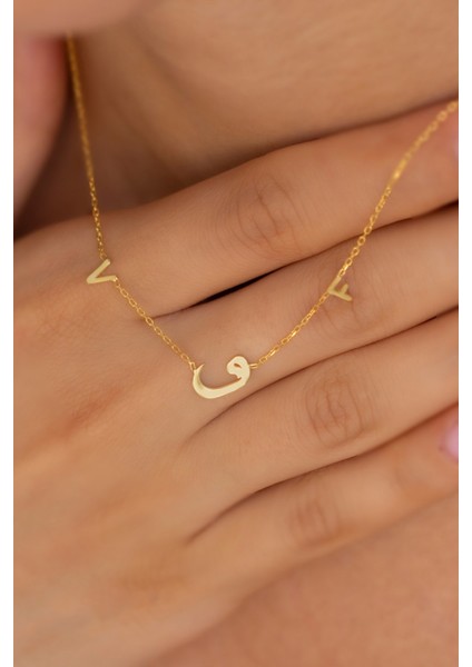 Gümüş Vav Harf Kolye