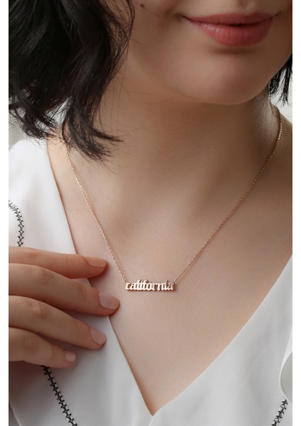 Gümüş Isim Kolye modelleri
