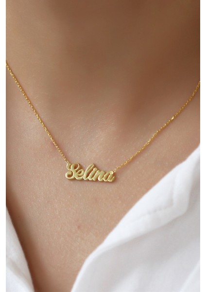 Gümüş El Yazılı Isim Kolye