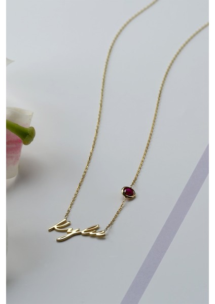 Gümüş Taşlı Isim Kolye fiyatları