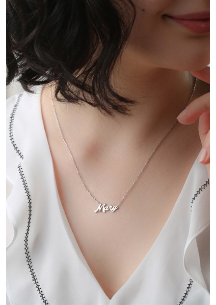 Gümüş Elyazılı Isim Kolye modelleri