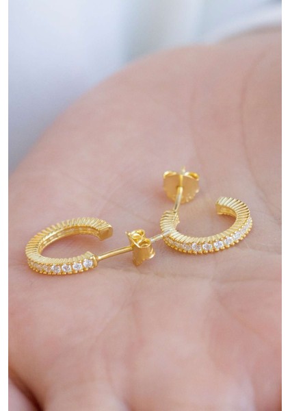 Gümüş Taşlı Halka Küpe fırsatları