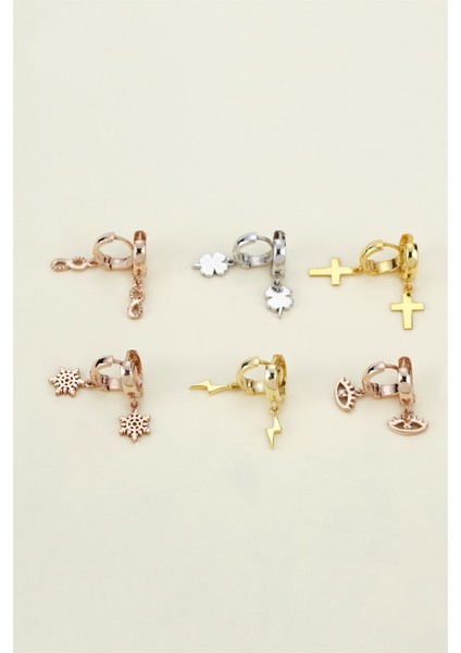 Gümüş Yonca Küpe modelleri