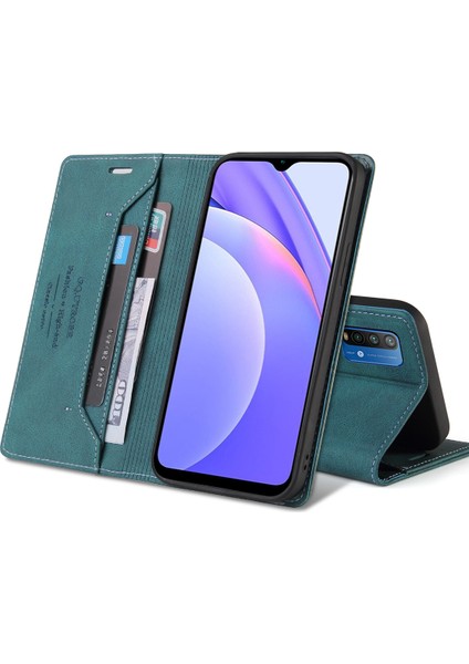 Xiaomi Redmi 9t / 9 Power Için Premium Vintage Pu Deri Kılıf Mat Cüzdan Çevirme Standı Kapağı Mavi (Yurt Dışından) modelleri