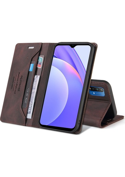 Xiaomi Redmi 9t / 9 Power Için Premium Vintage Pu Deri Kılıf Mat Cüzdan Çevirme Standı Kapağı Kahverengi (Yurt Dışından) modelleri