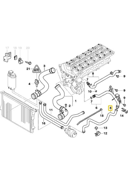 Bmw E38 ve E39 Uyumlu M52 M54 Motor Kalorifer Hortumu fırsatları
