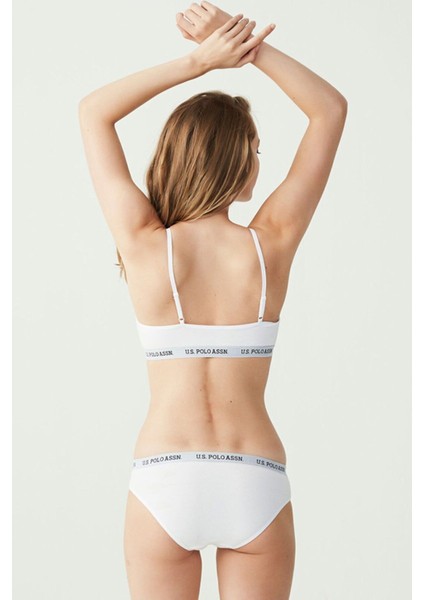 65004 Kadın Beyaz Büstiyer Slip Set modelleri