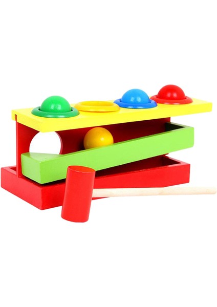 Çok Renkli Ahşap Çekiç Topu Erken Eğitici Oyuncak Yendi (Yurt Dışından)