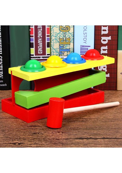 Çok Renkli Ahşap Çekiç Topu Erken Eğitici Oyuncak Yendi (Yurt Dışından) modelleri
