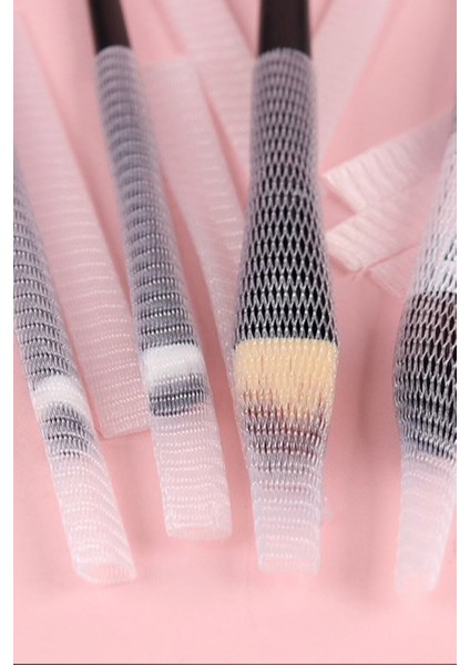 Makyaj Far Allık Kontür Eyeliner Fırça Malzemeleri Ürünleri Koruyucu File Kapak Örgü Kılıf Set 20LI