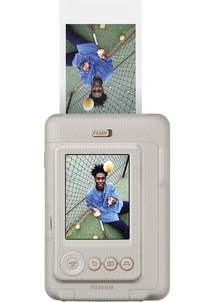 Instax Mini Liplay Hybrid Beige Gold Fotoğraf Makinesi Çantalı Hediye Seti 3