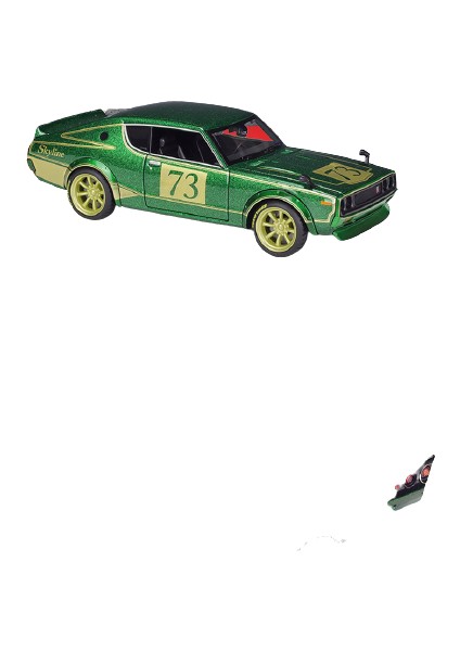 O 1:24 Tokyo Mod 1973 Nissan Skyline 2000GT-R Oyuncak Araba
