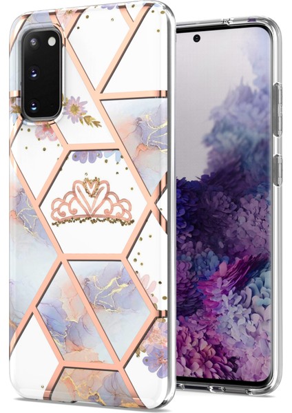 Samsung Galaxy S20 Için Mermer Desenli Ince Yumuşak Tpu Darbeye Dayanıklı Kılıf (Yurt Dışından)