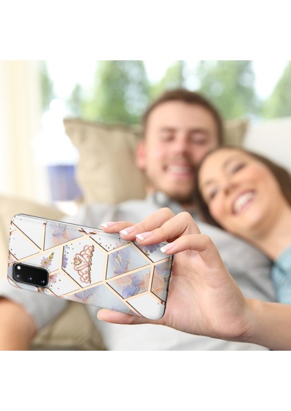 Samsung Galaxy S20 Için Mermer Desenli Ince Yumuşak Tpu Darbeye Dayanıklı Kılıf (Yurt Dışından)