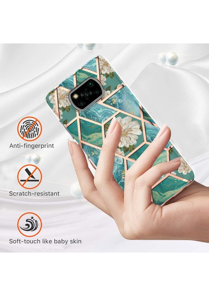 Xiaomi Poco X3 / Poco X3 Nfc Için Mermer Desenli Ince Yumuşak Tpu Darbeye Dayanıklı Kılıf (Yurt Dışından)
