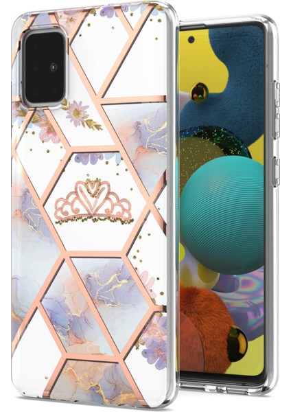 Samsung Galaxy A51 Için Mermer Desenli Ince Yumuşak Tpu Darbeye Dayanıklı Kılıf (Yurt Dışından)
