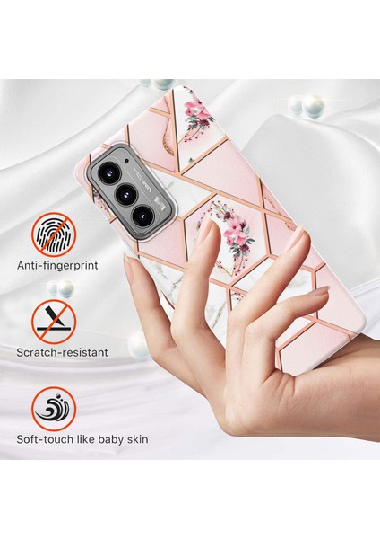 Motorola Edge 20 Için Mermer Desenli Ince Yumuşak Tpu Darbeye Dayanıklı Kılıf (Yurt Dışından)