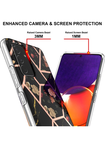 Samsung Galaxy Quantum 2 Için Mermer Desenli Ince Yumuşak Tpu Darbeye Dayanıklı Kılıf (Yurt Dışından)