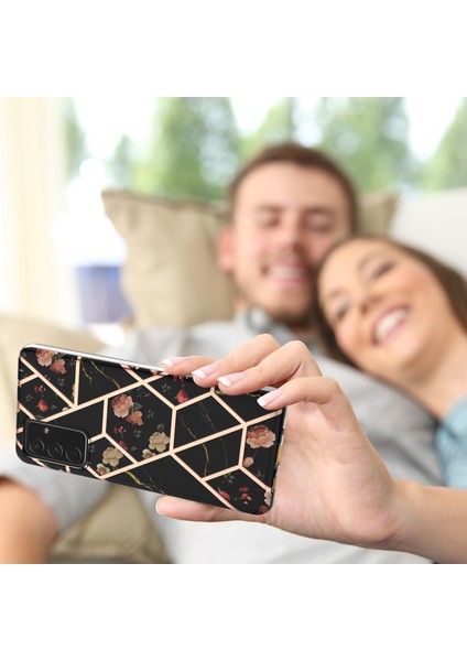 Samsung Galaxy Quantum 2 Için Mermer Desenli Ince Yumuşak Tpu Darbeye Dayanıklı Kılıf (Yurt Dışından)