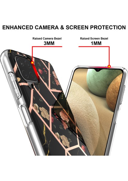 Samsung Galaxy A12 Için Mermer Desenli Yumuşak Tpu Kordonlu Darbeye Dayanıklı Kılıf (Yurt Dışından) modelleri