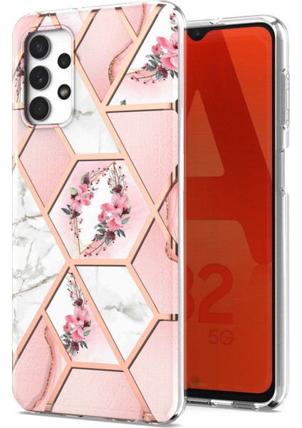 Samsung Galaxy A32 5g Için Mermer Desenli Ince Yumuşak Tpu Darbeye Dayanıklı Kılıf (Yurt Dışından)