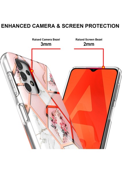 Samsung Galaxy A32 5g Için Mermer Desenli Ince Yumuşak Tpu Darbeye Dayanıklı Kılıf (Yurt Dışından)