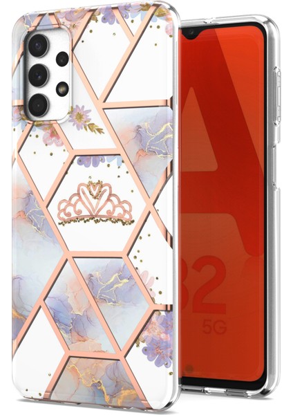 Samsung Galaxy A32 5g Için Mermer Desenli Ince Yumuşak Tpu Darbeye Dayanıklı Kılıf (Yurt Dışından)