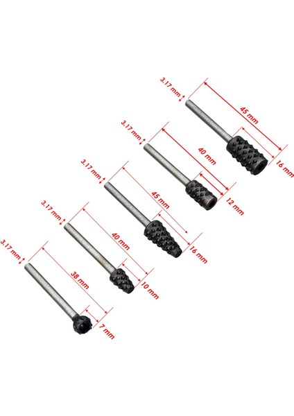 5322 Hobi Gravür Makinası Mini Döner Ahşap Oyma Törpü Set 5 Parça