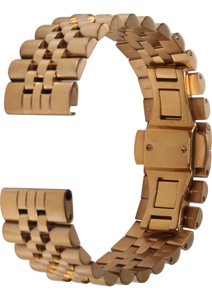 Puluz 20Mm Beş-Boncuklu Paslanmaz Çelik Kordonlu Band Altın (Yurt Dışından)