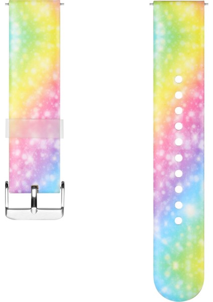 Puluz 22Mm Baskı Silikon Kayışı Parlayan Gökkuşağı (Yurt Dışından) fiyatları