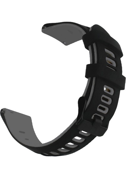 Puluz 22Mm Çift Renkli Silikon Kayışı Boz (Yurt Dışından)