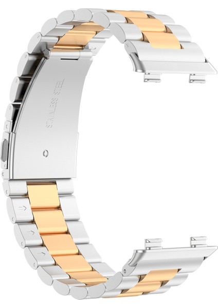 Puluz Oppo Izle 2 46Mm Için Paslanmaz Çelik Kordonlu Saat Gümüş Gül Altın (Yurt Dışından) modelleri