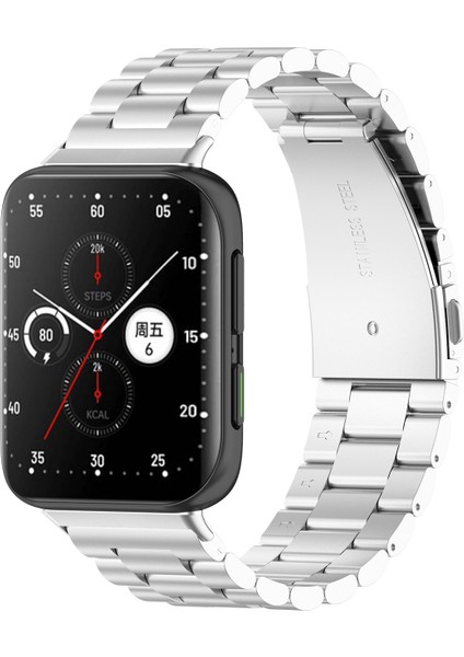 Puluz Oppo Izle 2 46Mm Için Paslanmaz Çelik Kordonlu Saat Gümüş (Yurt Dışından) fırsatları