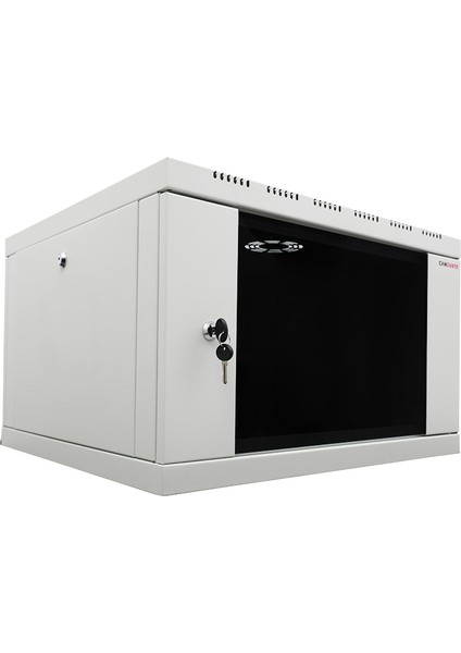 12U 19'' 600X600MM Duvar Tipi Kabinet Tek Gövdeli Gri
