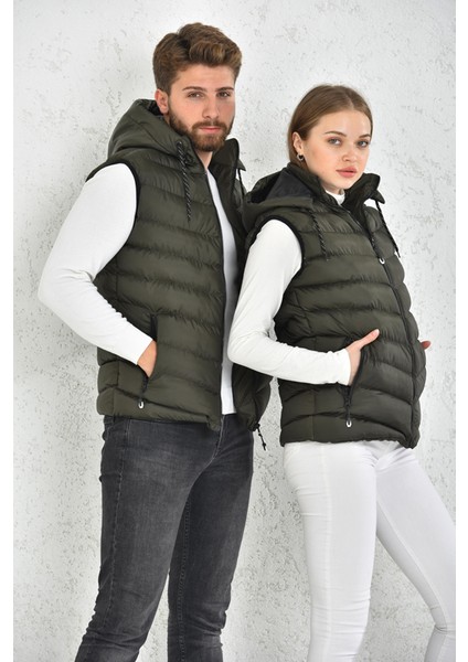 Unisex Jel Dolgu Kapüşonlu Şişme Yelek