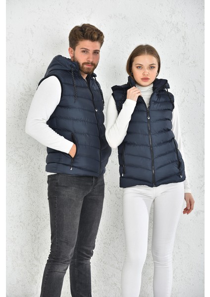 Unisex Jel Dolgu Kapüşonlu Şişme Yelek