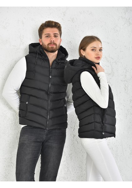 Unisex Jel Dolgu Kapüşonlu Şişme Yelek