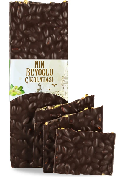 Nin Chocolate Fıstıklı Beyoğlu Çikolatası Bitter 250G