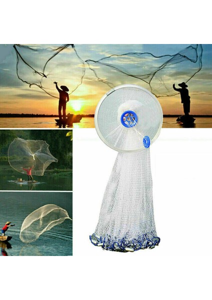 Balıkçılık Döküm Net Yem Kolay Atmak El Döküm Tuzağı Mesh A 4.2m Yüzük ile (Yurt Dışından) fırsatları