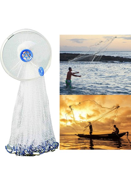 Balıkçılık Döküm Net Yem Kolay Atmak El Döküm Tuzağı Mesh A 4.2m Yüzük ile (Yurt Dışından) indirimleri