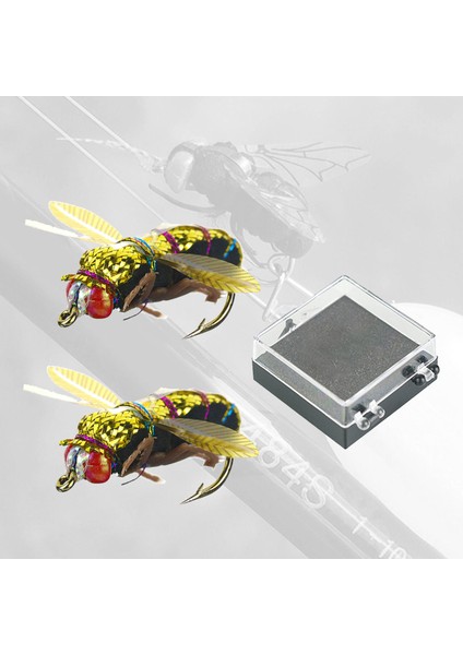 2x Simülasyon Balıkçılık Böcek Lure Sıçramasına Sinekleri / Sivrisinek / Arı Yemleri 25MM (Yurt Dışından) modelleri